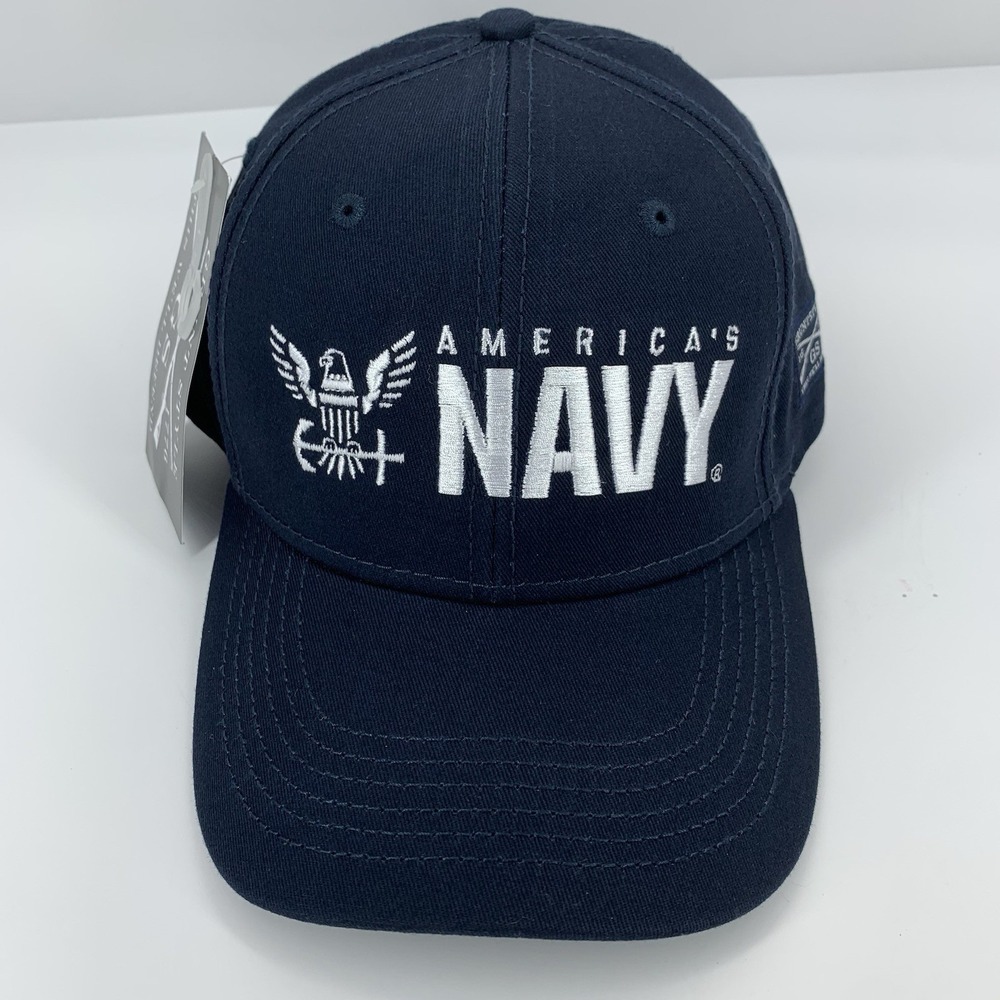 Americas NAVY Hat Grunt Style Mens Blue Adjustable Snapback Baseball Cap NWT